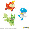 MEGA Pokémon Coffret Construction avec 4 Figurines Articulées Et 1 Poké Ball, Inclus Pikachu Et 3 Nouveaux Pokémon Starters.