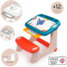 Smoby - Pupitre Magique - Bureau pour Enfant - Feutre Effaçable - 3 Rangements + Tiroir à Glissières
