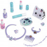 Smoby - Gabby - Coiffeuse 2 en 1 - Tabouret + 12 Accessoires Factices Inclus - Miroir Orientable