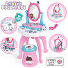 Smoby - Gabby - Coiffeuse 2 en 1 - Tabouret + 12 Accessoires Factices Inclus - Miroir Orientable