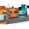 Majorette - Garage City Flex - 5 Véhicules - 2 Niveaux avec Ascenseur - Atelier Mécanique.