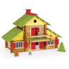 JeuJura Mon chalet en bois - Jeux de Construction dans sa valise en carton-A partir de 5 ans-Agilité-Créativité-Manipulation.