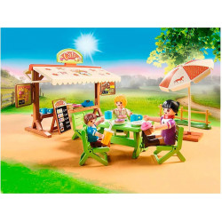 Playmobil 70519 Café du Poney Club - Country - avec Trois Personnages - Un Lieu pour Boire et Manger - Un Poney et Un Poulain.