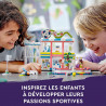 LEGO 41744 Friends Le Centre Sportif - Jouet de Construction avec Jeux de Football - Basketball et Tennis Plus Mur d'escalade.