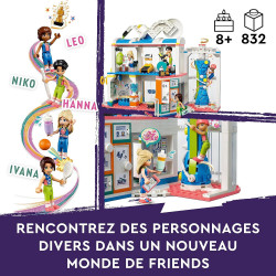 LEGO 41744 Friends Le Centre Sportif - Jouet de Construction avec Jeux de Football - Basketball et Tennis Plus Mur d'escalade.