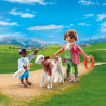 PLAYMOBIL - FERMIERE ET ENFANT AVEC VEAU - 71803