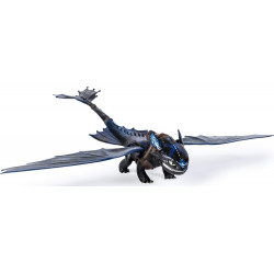 Dreamworks Dragons - Krokmou géant cracheur de feu - Dragon de 50 cm avec Effet cracheur de feu et Couleur bioluminescente