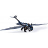 Dreamworks Dragons - Krokmou géant cracheur de feu - Dragon de 50 cm avec Effet cracheur de feu et Couleur bioluminescente