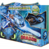 Dreamworks Dragons - Krokmou géant cracheur de feu - Dragon de 50 cm avec Effet cracheur de feu et Couleur bioluminescente
