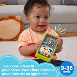 Fisher-Price Mon Smartphone 2 en 1 - jouet d’apprentissage de la naissance aux premiers pas.