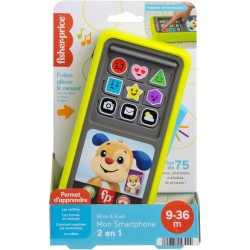 Fisher-Price Mon Smartphone 2 en 1 - jouet d’apprentissage de la naissance aux premiers pas.