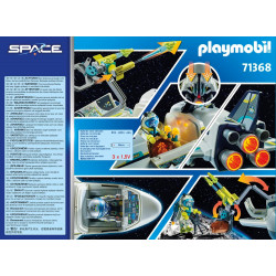 Playmobil 71368 Navette Spatiale - Comprend Deux Personnages - Une Navette Spatiale avec Effets Lumineux et grappin.