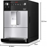 Melitta Purista Argent - Machine à Café à Grains avec Broyeur et Système d'Extraction des Arômes.