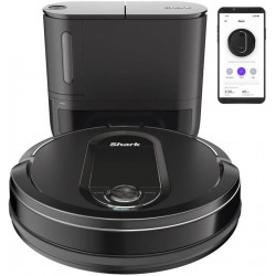 Shark RV1000SEU Aspirateur Robot avec Station d'autovidage sans Sac - Wi-FI - Brosse motorisée - Navigation Intelligent.