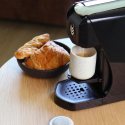Machine à dosettes Expresso EOH noire - fabriquée en France - Malongo