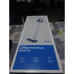 Radiola Aspirateur Balai sans Fil Blanc Bleu.