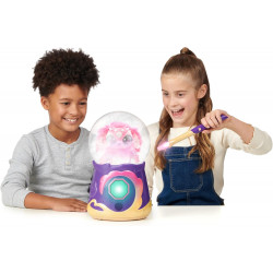 Magic Mixies- Boule de Cristal Magique Peluche Interactive Rose de 20 cm avec Plus de 80 Sons et réactions