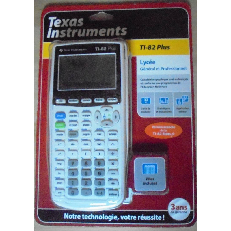 Texas Instruments TI 82 PLUS Calculatrice Graphique ancien modele