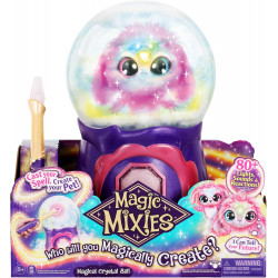 Magic Mixies- Boule de Cristal Magique Peluche Interactive Rose de 20 cm avec Plus de 80 Sons et réactions