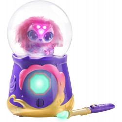 Magic Mixies- Boule de Cristal Magique Peluche Interactive Rose de 20 cm avec Plus de 80 Sons et réactions