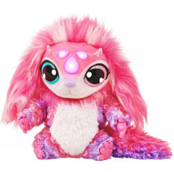 Magic Mixies- Boule de Cristal Magique Peluche Interactive Rose de 20 cm avec Plus de 80 Sons et réactions