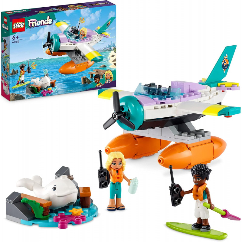 LEGO 41752 Friends L’Hydravion de Secours en Mer - Jouet de Soin des Animaux.