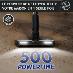 Hoover - Aspirateur Balai sans Fil , Ultraléger & Puissant - Brosse Sols durs - Parquets - Eclairage LED.