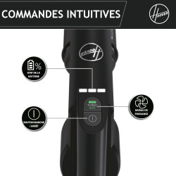 Hoover - Aspirateur Balai sans Fil , Ultraléger & Puissant - Brosse Sols durs - Parquets - Eclairage LED.