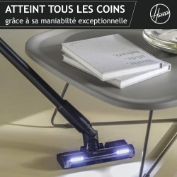 Hoover - Aspirateur Balai sans Fil , Ultraléger & Puissant - Brosse Sols durs - Parquets - Eclairage LED.