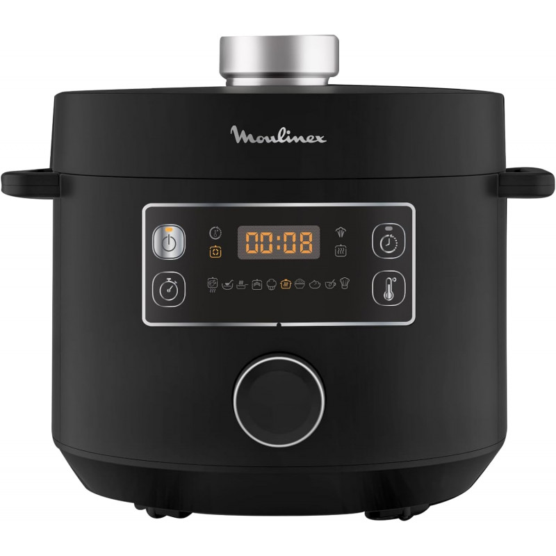 Moulinex Epic Turbo Cuisine Autocuiseur électrique 1090 W 10 programmes automatiques panier vapeur - Métal - Noir.