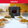 Moulinex Epic Turbo Cuisine Autocuiseur électrique 1090 W 10 programmes automatiques panier vapeur - Métal - Noir.