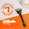 Gillette Fusion5 - Rasoir Pour Homme - 1 Manche - 6 Recharges De Lames - Avec Lubrastrip Pour Un Rasage De Près.