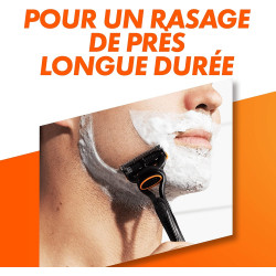Gillette Fusion5 - Rasoir Pour Homme - 1 Manche - 6 Recharges De Lames - Avec Lubrastrip Pour Un Rasage De Près.