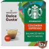 STARBUCKS Single-Origin Colombia by Nescafé Dolce Gusto - Torréfaction Ambrée - Capsules de Café 6 x 12 (72 Capsules).