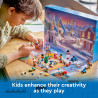 LEGO City 60436 - Le Calendrier de l'Avent - 24 Surprises - Minifigurines de Père Noël et Mère Noël.