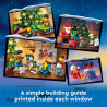 LEGO City 60436 - Le Calendrier de l'Avent - 24 Surprises - Minifigurines de Père Noël et Mère Noël.