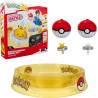 BANDAI - Pack Arène Toupie Pokémon + 2 Spinners  - Arène + 2 Lanceurs Pokéball + 2 Toupies Pikachu et Mew.