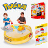 BANDAI - Pack Arène Toupie Pokémon + 2 Spinners  - Arène + 2 Lanceurs Pokéball + 2 Toupies Pikachu et Mew.