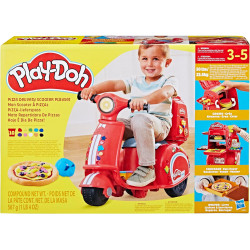 Play-Doh Mon Scooter à Pizzas - Jouet  - Loisir Créatif avec Accessoires de cuisines pour enfants.