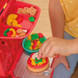 Play-Doh Mon Scooter à Pizzas - Jouet Culinaire pour Enfants - Loisir Créatif avec Accessoires.