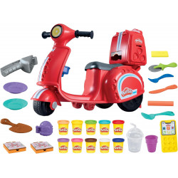 Play-Doh Mon Scooter à Pizzas - Jouet  - Loisir Créatif avec Accessoires de cuisines pour enfants.