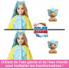 Barbie Coffret Cutie Reveal Avec Poupée Articulée Blonde Et Mèche Bleue - Ourson Dauphin - 10 Surprises Et Accessoires Inclus.