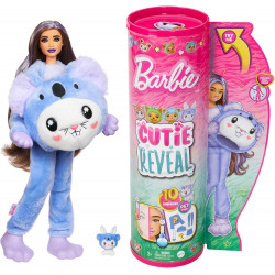 Barbie Coffret Cutie Reveal Avec Poupée Articulée - Amis En Peluche Et Accessoires Inclus - 4 Sachets-Surprises .