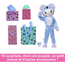 Barbie Coffret Cutie Reveal Avec Poupée Articulée - Amis En Peluche Et Accessoires Inclus - 4 Sachets-Surprises .