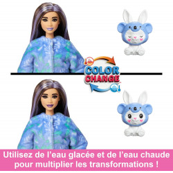 Barbie Coffret Cutie Reveal Avec Poupée Articulée - Amis En Peluche Et Accessoires Inclus - 4 Sachets-Surprises .