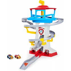 Paw Patrol - Pat Patrouille - Quartier Général Avec 2 Véhicules True Metal - 2 Véhicules Chase et Marcus.