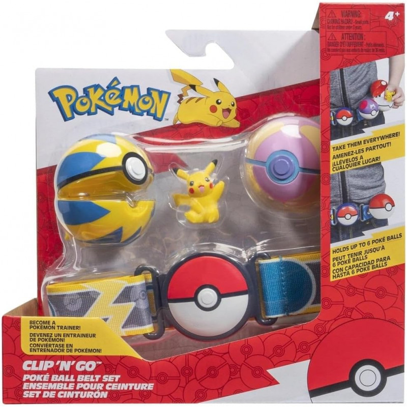 Pokémon Ensemble de Ceinture Pikachu Clip 'N' Go.