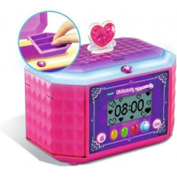 VTech - KidiSecrets - Ma Boîte à Bijoux Rose - Coffre - Fort Secret avec Code - 9 Jeux.