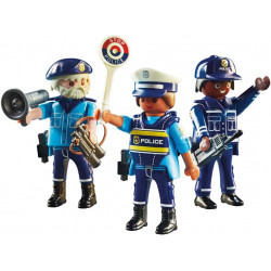 Playmobil 70669 Equipe de policiers - City Action - Les policiers - avec Trois Personnages et des Accessoires.