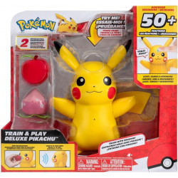 Bandai – Pokémon – Pikachu Deluxe interactif et ses accessoires – Jouet Pokémon avec Lumières Sons et Mouvements